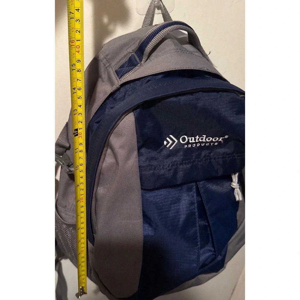 Outdoor Products Backpack Navy Gray Large School Hiking Gorpcore 16